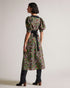 LOTTEI-Dresses-Crepe Panelled Puff Sleeve Midi Dress- Ted Baker Romania